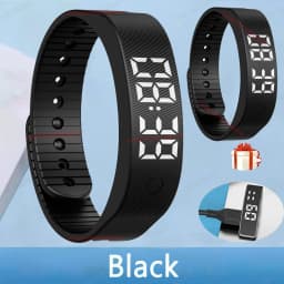 Vibrating Alarm Clock Watch Heavy Sleepers Silent Wake-Up Smart Bracelet Men Women Adjustable Wearable Vibration Wrist Band Ht30