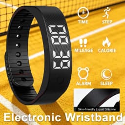 Vibrating Alarm Clock Watch Heavy Sleepers Silent Wake-Up Smart Bracelet Men Women Adjustable Wearable Vibration Wrist Band Ht30