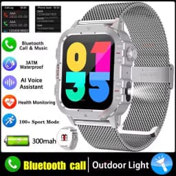 2026 New Military-grade Smart Watch Men GPS Flashlight 3ATM Waterproof Watch Bluetooth Call 100+Sport Outdoor Smartwatch Pk HW12
