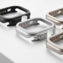 Metal + PC Cover for Apple Watch Ultra 3/2/1 49mm Anti-Scratch Shockproof Protective Case for Iwatch 49MM Rhombus Pattern / Halo