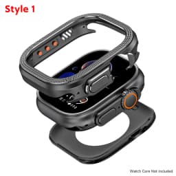 Metal + PC Cover for Apple Watch Ultra 3/2/1 49mm Anti-Scratch Shockproof Protective Case for Iwatch 49MM Rhombus Pattern / Halo