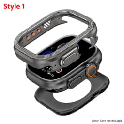 Metal + PC Cover for Apple Watch Ultra 3/2/1 49mm Anti-Scratch Shockproof Protective Case for Iwatch 49MM Rhombus Pattern / Halo
