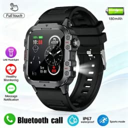 2026 New Military-grade Smart Watch Men GPS Flashlight 3ATM Waterproof Watch Bluetooth Call 100+Sport Outdoor Smartwatch Pk Ht30