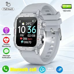 2026 New Military-grade Smart Watch Men GPS Flashlight 3ATM Waterproof Watch Bluetooth Call 100+Sport Outdoor Smartwatch Pk Ht30