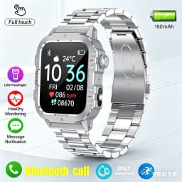 2026 New Military-grade Smart Watch Men GPS Flashlight 3ATM Waterproof Watch Bluetooth Call 100+Sport Outdoor Smartwatch Pk Ht30
