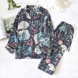 Spring / Summer New 100% Viscose Long-sleeved Trousers Ladies Pajamas Suit 3XL Plus Size Long Sleepwear Women's Home Nightwear