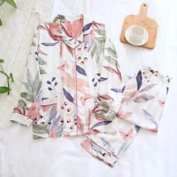 Spring / Summer New 100% Viscose Long-sleeved Trousers Ladies Pajamas Suit 3XL Plus Size Long Sleepwear Women's Home Nightwear