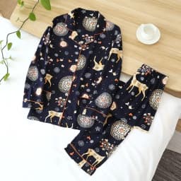 Spring / Summer New 100% Viscose Long-sleeved Trousers Ladies Pajamas Suit 3XL Plus Size Long Sleepwear Women's Home Nightwear