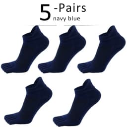 5 Pairs Socks With Toes Mans Cotton Solid Breathable Protect Ankle No Show Socks Summer Five Finger Socks Sokken Good Quality