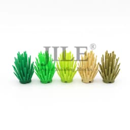 10pcs Moc Plant Prickly Bush 2x2x4 Building Blocks 6064 Garden Grass DIY Bricks Compatible with City Street View Scene Toys