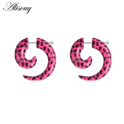 2pcs Hot Acrylic Cheater Fake Spiral Ear Taper Stretcher Expanders Gauge Tunnel And Plugs Earlobe Earring Piercing Body Jewelry