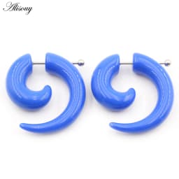 2pcs Hot Acrylic Cheater Fake Spiral Ear Taper Stretcher Expanders Gauge Tunnel And Plugs Earlobe Earring Piercing Body Jewelry