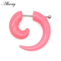 2pcs Hot Acrylic Cheater Fake Spiral Ear Taper Stretcher Expanders Gauge Tunnel And Plugs Earlobe Earring Piercing Body Jewelry