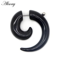 2pcs Hot Acrylic Cheater Fake Spiral Ear Taper Stretcher Expanders Gauge Tunnel And Plugs Earlobe Earring Piercing Body Jewelry
