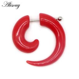 2pcs Hot Acrylic Cheater Fake Spiral Ear Taper Stretcher Expanders Gauge Tunnel And Plugs Earlobe Earring Piercing Body Jewelry