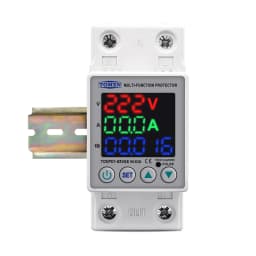 63A 230V 3IN1 Display Din Rail Adjustable Over And Under Voltage Protective Device Protector Relay With Over Current Protection