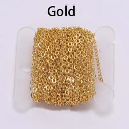 5 M/Lot Gold/Bronze Plated Necklace Chain For Jewelry Making Findings DIY Necklace Chains Materials Handmade Supplies