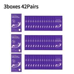 V34 Purple Teeth Whitening Strips 42Pairs Protable Teeth Whitening Product Fresh Breath Remove Stains Tooth Brightening Stickers