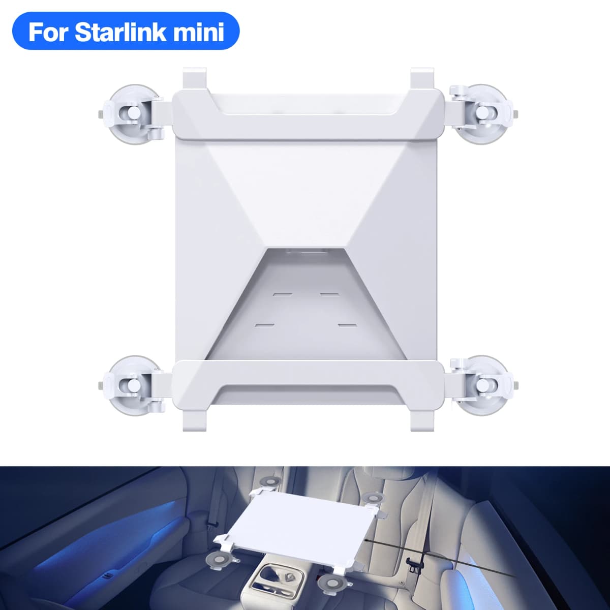 4 Suction Cups and 2 Brackets For Starlink Mini Mount Suction Cup Car Sunroof Suction Mounting Bracket for RVs,Vans,Boat,Trucks