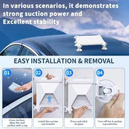 4 Suction Cups and 2 Brackets For Starlink Mini Mount Suction Cup Car Sunroof Suction Mounting Bracket for RVs,Vans,Boat,Trucks