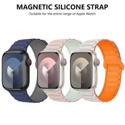 Silicone Strap for Apple Watch 46mm 42mm 49 45mm 41mm 44 40mm Magnetic Band for IWatch Ultra 4/3/2 Series 12 11 10 9 8 7 6 SE 5
