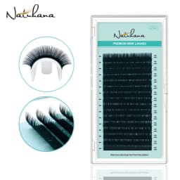 NATUHANA 16Rows B C CC D Eyelash Extensions Individual False Cilio Natural Soft Mink Lashes High Quality Matte Fake Eyelashes