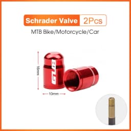 2pcs GUB Aluminum CNC Bicycle Tire Valve Cap MTB Road Bike Tube Tyre Gas Nozzle Cover for AV FV Schrader Presta Valve Dustproof
