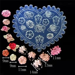 SNASAN Tiny Beads Flower Bear Leaf Shell Dolphin Beauty Nail Art Resin Silicone Mould DIY Tool UV Epoxy Resin Box Silicone Mold