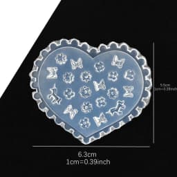 SNASAN Tiny Beads Flower Bear Leaf Shell Dolphin Beauty Nail Art Resin Silicone Mould DIY Tool UV Epoxy Resin Box Silicone Mold