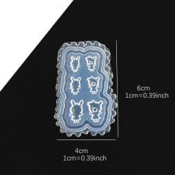 SNASAN Tiny Beads Flower Bear Leaf Shell Dolphin Beauty Nail Art Resin Silicone Mould DIY Tool UV Epoxy Resin Box Silicone Mold