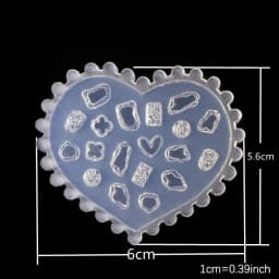 SNASAN Tiny Beads Flower Bear Leaf Shell Dolphin Beauty Nail Art Resin Silicone Mould DIY Tool UV Epoxy Resin Box Silicone Mold
