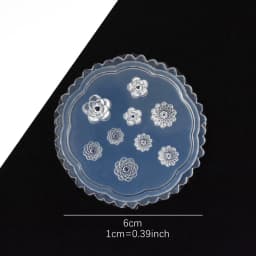SNASAN Tiny Beads Flower Bear Leaf Shell Dolphin Beauty Nail Art Resin Silicone Mould DIY Tool UV Epoxy Resin Box Silicone Mold