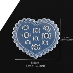 SNASAN Tiny Beads Flower Bear Leaf Shell Dolphin Beauty Nail Art Resin Silicone Mould DIY Tool UV Epoxy Resin Box Silicone Mold