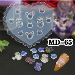SNASAN Tiny Beads Flower Bear Leaf Shell Dolphin Beauty Nail Art Resin Silicone Mould DIY Tool UV Epoxy Resin Box Silicone Mold