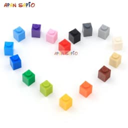 200pcs DIY Building Blocks Thick Figures Bricks 1x1 Dots Educational Creative Compatible With 3005 Plastic Toys for Children