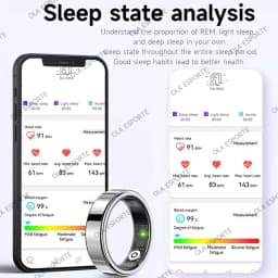 2026 New Smart Ring Heart Rate Blood Pressure Sleep Monitoring Motion Tracking IP68 Waterproof Men Women Smart Ring Holiday Gift