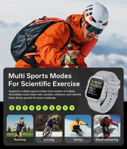 2025 New for Xiaomi Military Smart Watch Men IP67 3ATM Outdoor Sports Fitness Tracker Health Monitor 1.44Inch BT Call Smartwatch