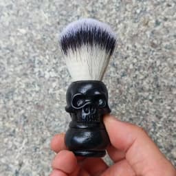 1Pc Men's Vintage Skull Head Beard Brush, Men's Shaving Care Facial Brush, Suitable for Valentine's Day, Father's Day Gift