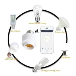Tuya WIiFi BL E27 Socket Smart Lamp Holder Base Light Bulbs Adapter Kitchen Bedroom Light Switch Voice Control Alexa Google Home
