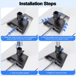Pole Mount Adapter for Starlink Gen 3 Roof Pole Mount Stand RV & Patio Round Mounting Accessories For Starlink V3 Standard Dish