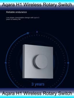 Aqara Smart Dimmer H1 Wireless Rotary Switch Zigbee3.0 Remote Control for Smart Home Bulb Light Curtain Work with APP Homekit "
