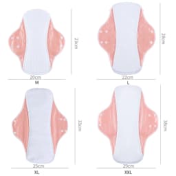 AIO Ultra Absorbent Cotton Yarn Sanitary Pads Washable Reusable Feminine Hygiene Pads for Heavy Flow & Daily Use