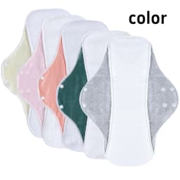 AIO Ultra Absorbent Cotton Yarn Sanitary Pads Washable Reusable Feminine Hygiene Pads for Heavy Flow & Daily Use