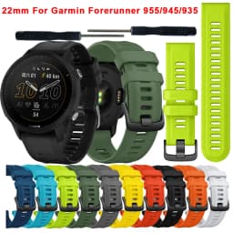 Official Watchbands For Garmin Forerunner 955 22mm Watch Silicone Bracelet Wristbands For Forerunner 945 935 745 Fenix 5 6 Strap