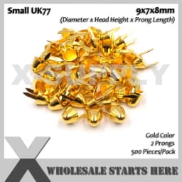 Punk DIY English UK 77 Round Cone Stud in Silver Color with 2 Prongs (Over 20Lots Will Get 35% Off) Used for Leather Craft