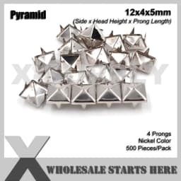Punk DIY English UK 77 Round Cone Stud in Silver Color with 2 Prongs (Over 20Lots Will Get 35% Off) Used for Leather Craft