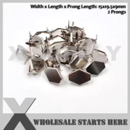 Punk DIY English UK 77 Round Cone Stud in Silver Color with 2 Prongs (Over 20Lots Will Get 35% Off) Used for Leather Craft