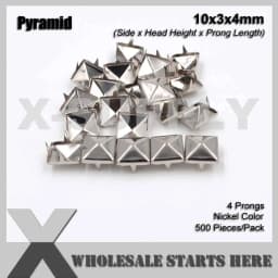 Punk DIY English UK 77 Round Cone Stud in Silver Color with 2 Prongs (Over 20Lots Will Get 35% Off) Used for Leather Craft