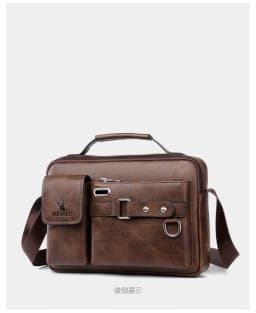 Brand Men Shoulder Bag Pu Leather Business Messenger Bag for Man 2022 New Vintage Small Male Crossbody Bags Designer Handbags 가방