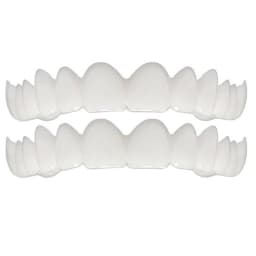 Upper Lower Temporary Comfort Fit Fake Teeth Cosmetic Denture Smile Veneers False Teeth Brace Cover With Gutta Percha Glue Gel